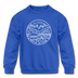 Alaska Youth Sweatshirt - State Design Youth Alaska Crewneck Sweatshirt - royal blue