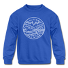 Alaska Youth Sweatshirt - State Design Youth Alaska Crewneck Sweatshirt - royal blue