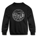 Alabama Youth Sweatshirt - State Design Youth Alabama Crewneck Sweatshirt - black