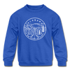 Alabama Youth Sweatshirt - State Design Youth Alabama Crewneck Sweatshirt - royal blue