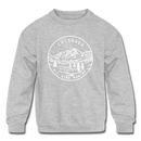 Colorado Youth Sweatshirt - State Design Youth Colorado Crewneck Sweatshirt - heather gray