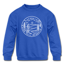 Georgia Youth Sweatshirt - State Design Youth Georgia Crewneck Sweatshirt - royal blue