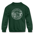 Georgia Youth Sweatshirt - State Design Youth Georgia Crewneck Sweatshirt - forest green