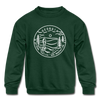 Georgia Youth Sweatshirt - State Design Youth Georgia Crewneck Sweatshirt - forest green