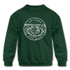 Arizona Youth Sweatshirt - State Design Youth Arizona Crewneck Sweatshirt - forest green
