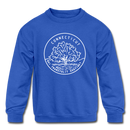 Connecticut Youth Sweatshirt - State Design Youth Connecticut Crewneck Sweatshirt - royal blue