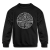 Delaware Youth Sweatshirt - State Design Youth Delaware Crewneck Sweatshirt - black