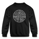 Delaware Youth Sweatshirt - State Design Youth Delaware Crewneck Sweatshirt - black