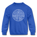 Delaware Youth Sweatshirt - State Design Youth Delaware Crewneck Sweatshirt - royal blue