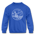 California Youth Sweatshirt - State Design Youth California Crewneck Sweatshirt - royal blue