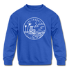 California Youth Sweatshirt - State Design Youth California Crewneck Sweatshirt - royal blue
