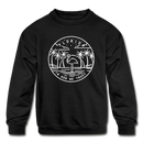 Florida Youth Sweatshirt - State Design Youth Florida Crewneck Sweatshirt - black