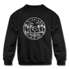 Florida Youth Sweatshirt - State Design Youth Florida Crewneck Sweatshirt - black