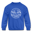 Florida Youth Sweatshirt - State Design Youth Florida Crewneck Sweatshirt - royal blue