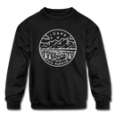 Idaho Youth Sweatshirt - State Design Youth Idaho Crewneck Sweatshirt - black