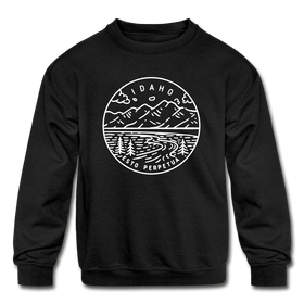 Idaho Youth Sweatshirt - State Design Youth Idaho Crewneck Sweatshirt