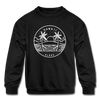 Hawaii Youth Sweatshirt - State Design Youth Hawaii Crewneck Sweatshirt - black
