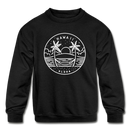 Hawaii Youth Sweatshirt - State Design Youth Hawaii Crewneck Sweatshirt - black