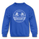 Hawaii Youth Sweatshirt - State Design Youth Hawaii Crewneck Sweatshirt - royal blue