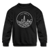Illinois Youth Sweatshirt - State Design Youth Illinois Crewneck Sweatshirt - black