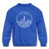 Illinois Youth Sweatshirt - State Design Youth Illinois Crewneck Sweatshirt - royal blue