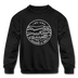 Indiana Youth Sweatshirt - State Design Youth Indiana Crewneck Sweatshirt - black