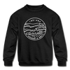 Indiana Youth Sweatshirt - State Design Youth Indiana Crewneck Sweatshirt - black