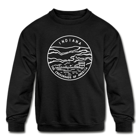 Indiana Youth Sweatshirt - State Design Youth Indiana Crewneck Sweatshirt