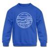 Indiana Youth Sweatshirt - State Design Youth Indiana Crewneck Sweatshirt - royal blue