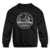 Iowa Youth Sweatshirt - State Design Youth Iowa Crewneck Sweatshirt - black