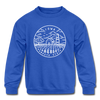 Iowa Youth Sweatshirt - State Design Youth Iowa Crewneck Sweatshirt - royal blue