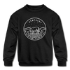 Kentucky Youth Sweatshirt - State Design Youth Kentucky Crewneck Sweatshirt - black