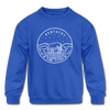 Kentucky Youth Sweatshirt - State Design Youth Kentucky Crewneck Sweatshirt - royal blue