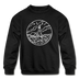 Maine Youth Sweatshirt - State Design Youth Maine Crewneck Sweatshirt - black