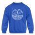 Maine Youth Sweatshirt - State Design Youth Maine Crewneck Sweatshirt - royal blue