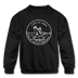 Louisiana Youth Sweatshirt - State Design Youth Louisiana Crewneck Sweatshirt - black