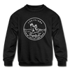 Louisiana Youth Sweatshirt - State Design Youth Louisiana Crewneck Sweatshirt - black