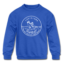 Louisiana Youth Sweatshirt - State Design Youth Louisiana Crewneck Sweatshirt - royal blue