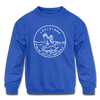 Louisiana Youth Sweatshirt - State Design Youth Louisiana Crewneck Sweatshirt - royal blue