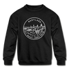 Maryland Youth Sweatshirt - State Design Youth Maryland Crewneck Sweatshirt - black