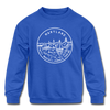 Maryland Youth Sweatshirt - State Design Youth Maryland Crewneck Sweatshirt - royal blue