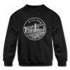 Michigan Youth Sweatshirt - State Design Youth Michigan Crewneck Sweatshirt - black