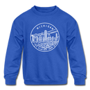 Michigan Youth Sweatshirt - State Design Youth Michigan Crewneck Sweatshirt - royal blue