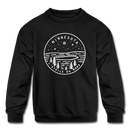 Minnesota Youth Sweatshirt - State Design Youth Minnesota Crewneck Sweatshirt - black