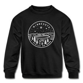 Minnesota Youth Sweatshirt - State Design Youth Minnesota Crewneck Sweatshirt