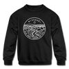 Missouri Youth Sweatshirt - State Design Youth Missouri Crewneck Sweatshirt - black