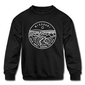 Missouri Youth Sweatshirt - State Design Youth Missouri Crewneck Sweatshirt