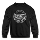 Mississippi Youth Sweatshirt - State Design Youth Mississippi Crewneck Sweatshirt - black