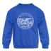 Mississippi Youth Sweatshirt - State Design Youth Mississippi Crewneck Sweatshirt - royal blue
