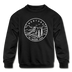 Montana Youth Sweatshirt - State Design Youth Montana Crewneck Sweatshirt - black